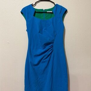 Calvin Klein women’s sleeveless light blue sheeth knee length dress size 8